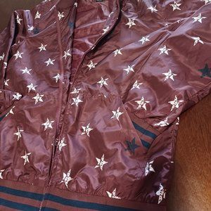 G-NET vintage Jacket Size M Men’s Zip up White and Blue stars